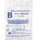 Intraorale Elastics,NON-Latex, Durchmesser 3/16" = 4,8 mm, Medium